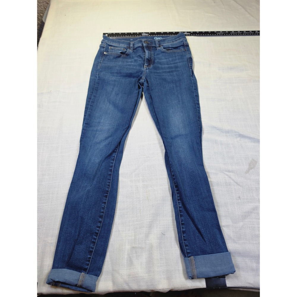 Gap 1969 Womens Skinny Jeans Medium Wash Denim Blue Size 27r RegularY2K